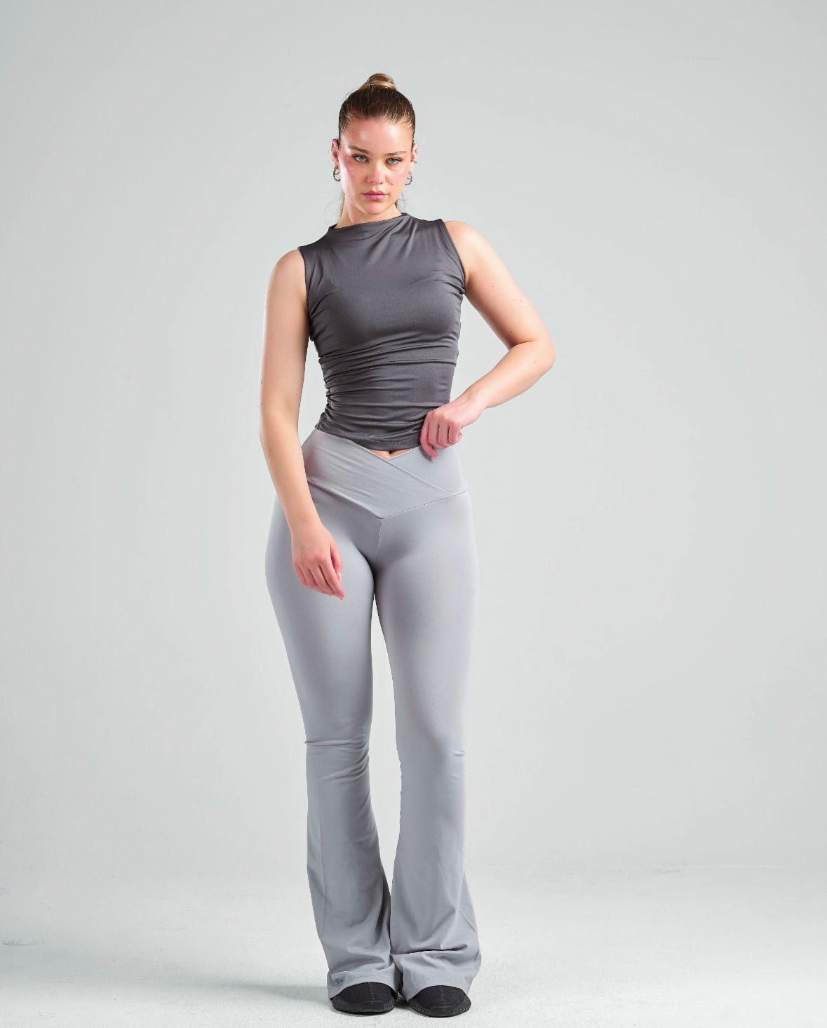 Sleeveless High Neck Basic Top