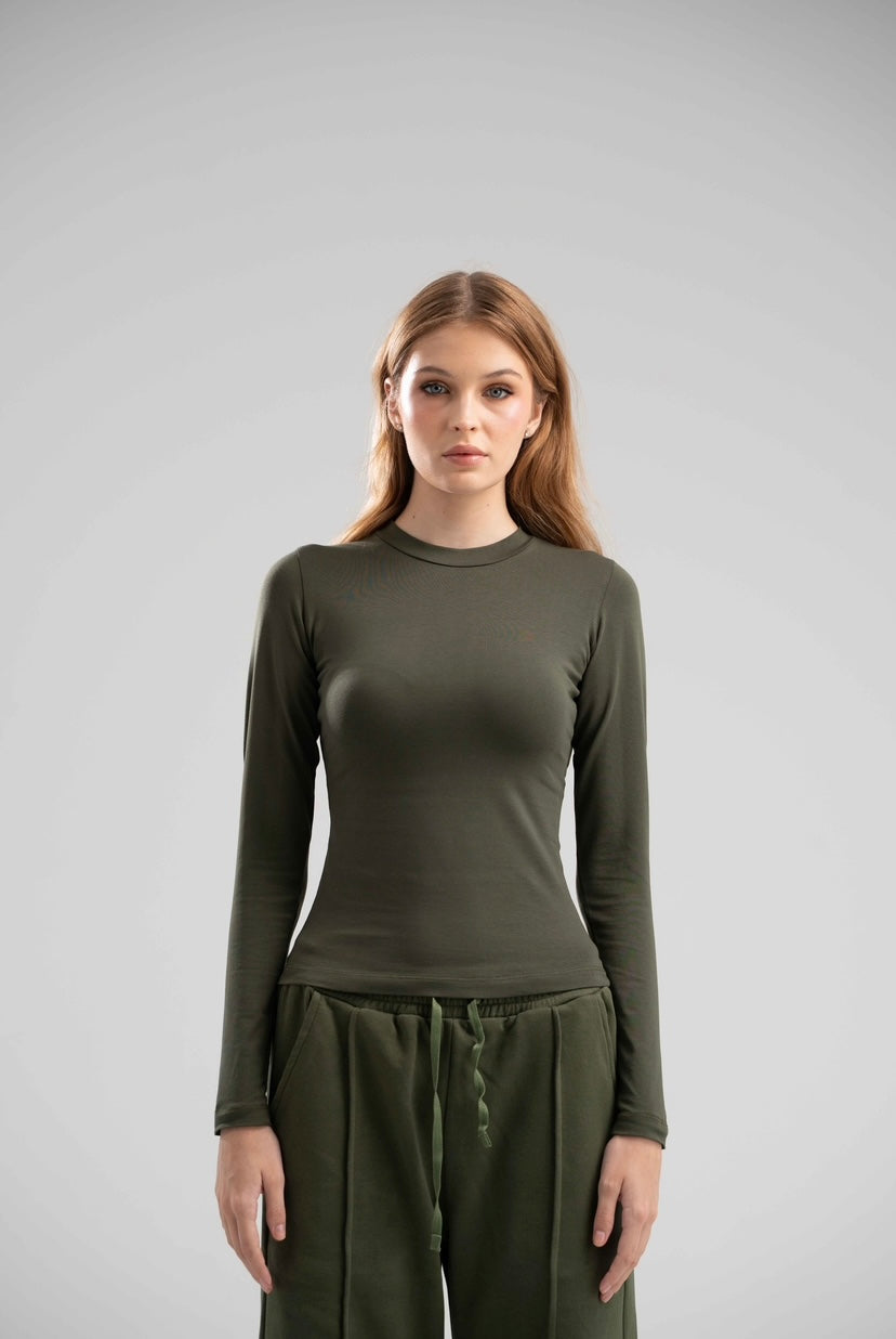 Long Sleeve Basic Cotton Top