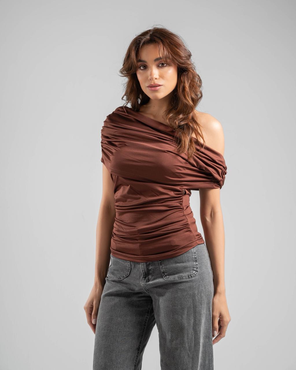 One Shoulder Draped Top