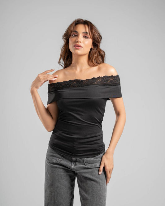 Off-Shoulder Lace Top