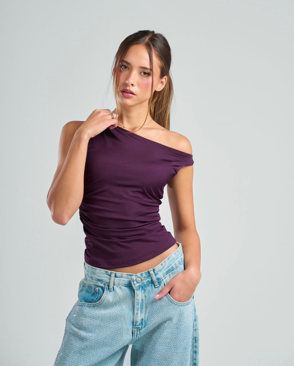 Twisted Shoulder Tank Top
