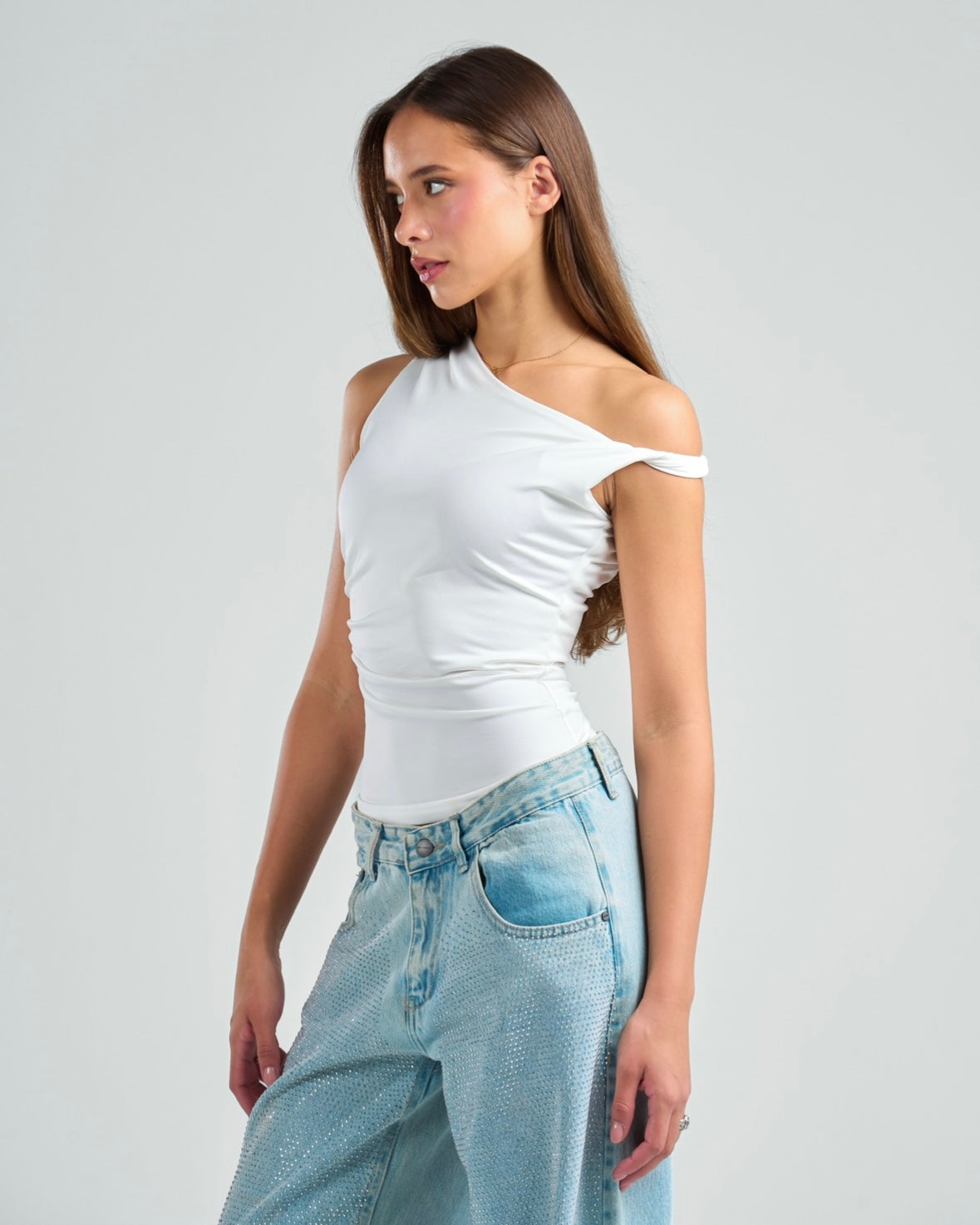 Twisted Shoulder Tank Top