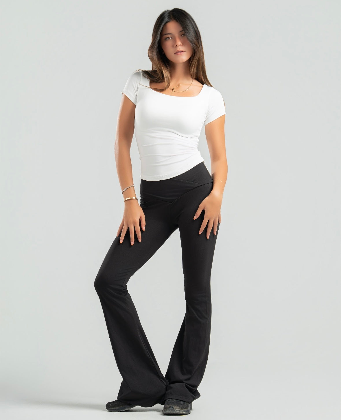 Square Neck Short Sleeve Top