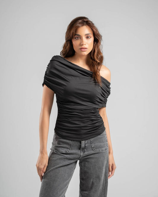 One Shoulder Draped Top
