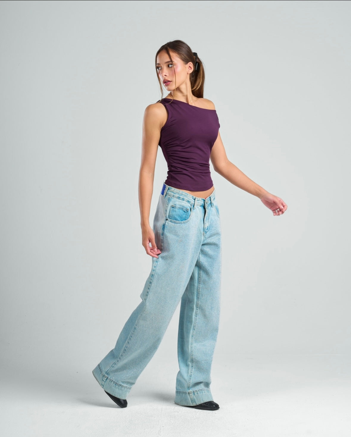 Twisted Shoulder Tank Top