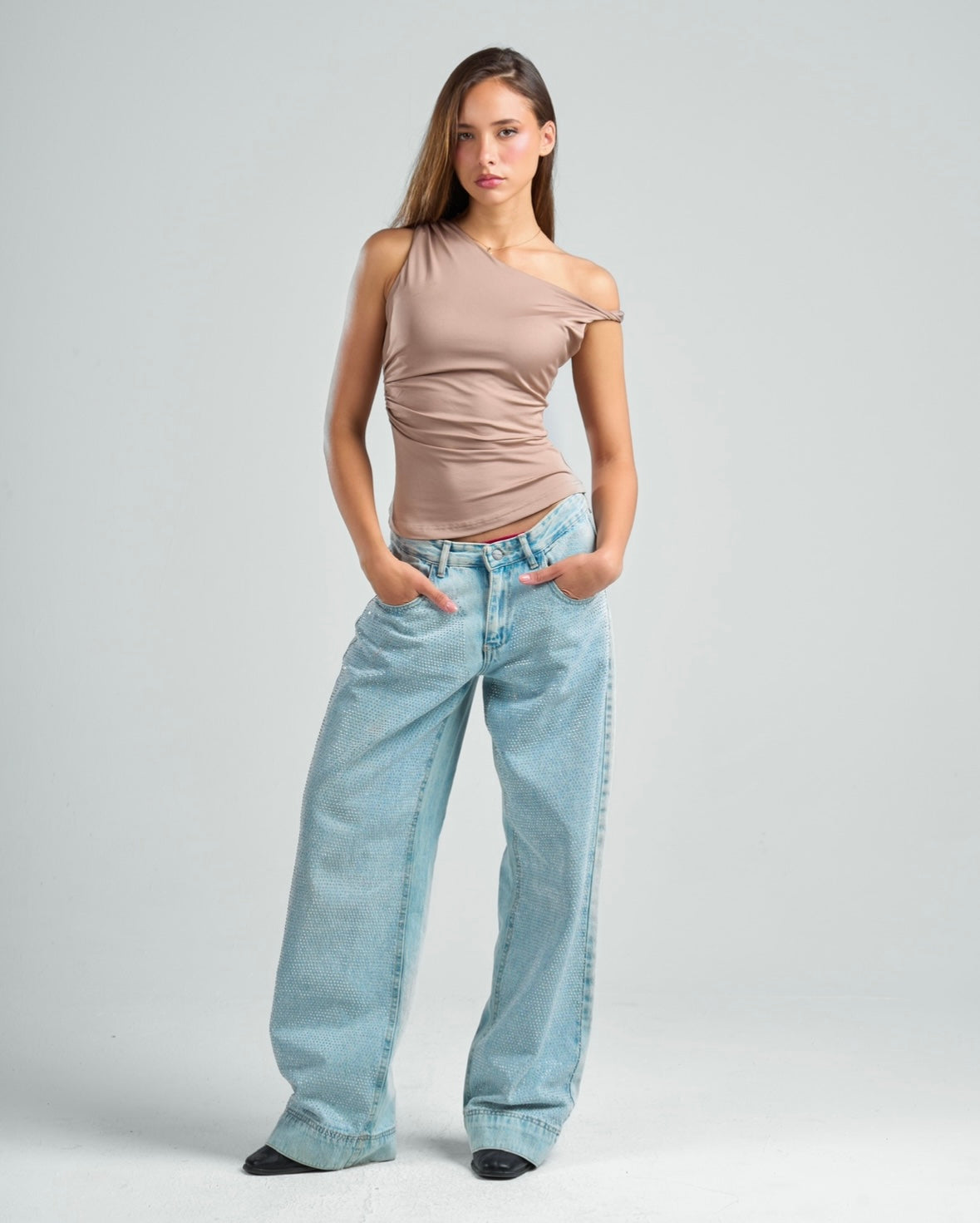 Twisted Shoulder Tank Top