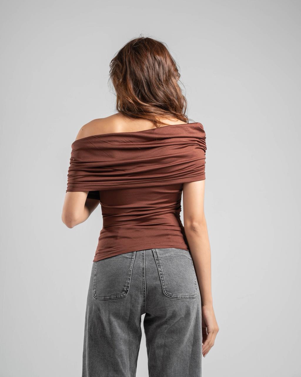 One Shoulder Draped Top