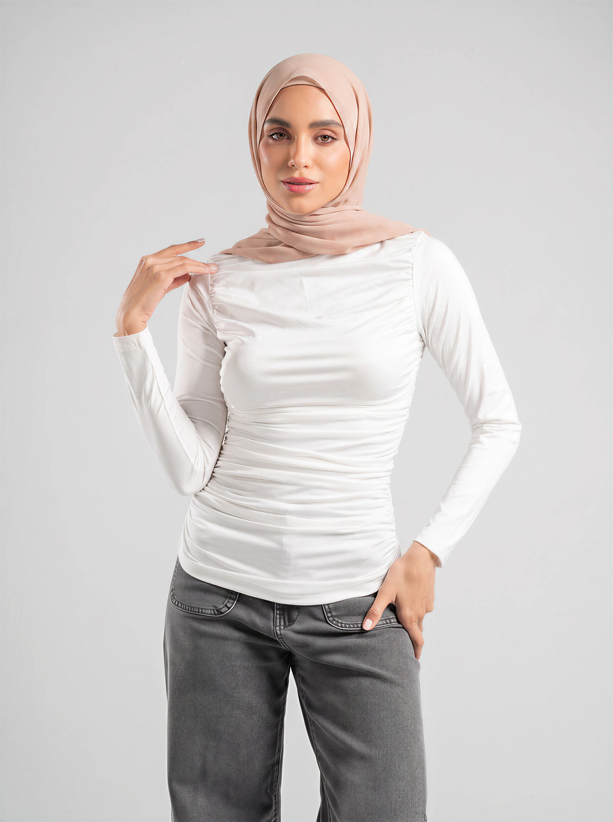 Fitted Draped Top