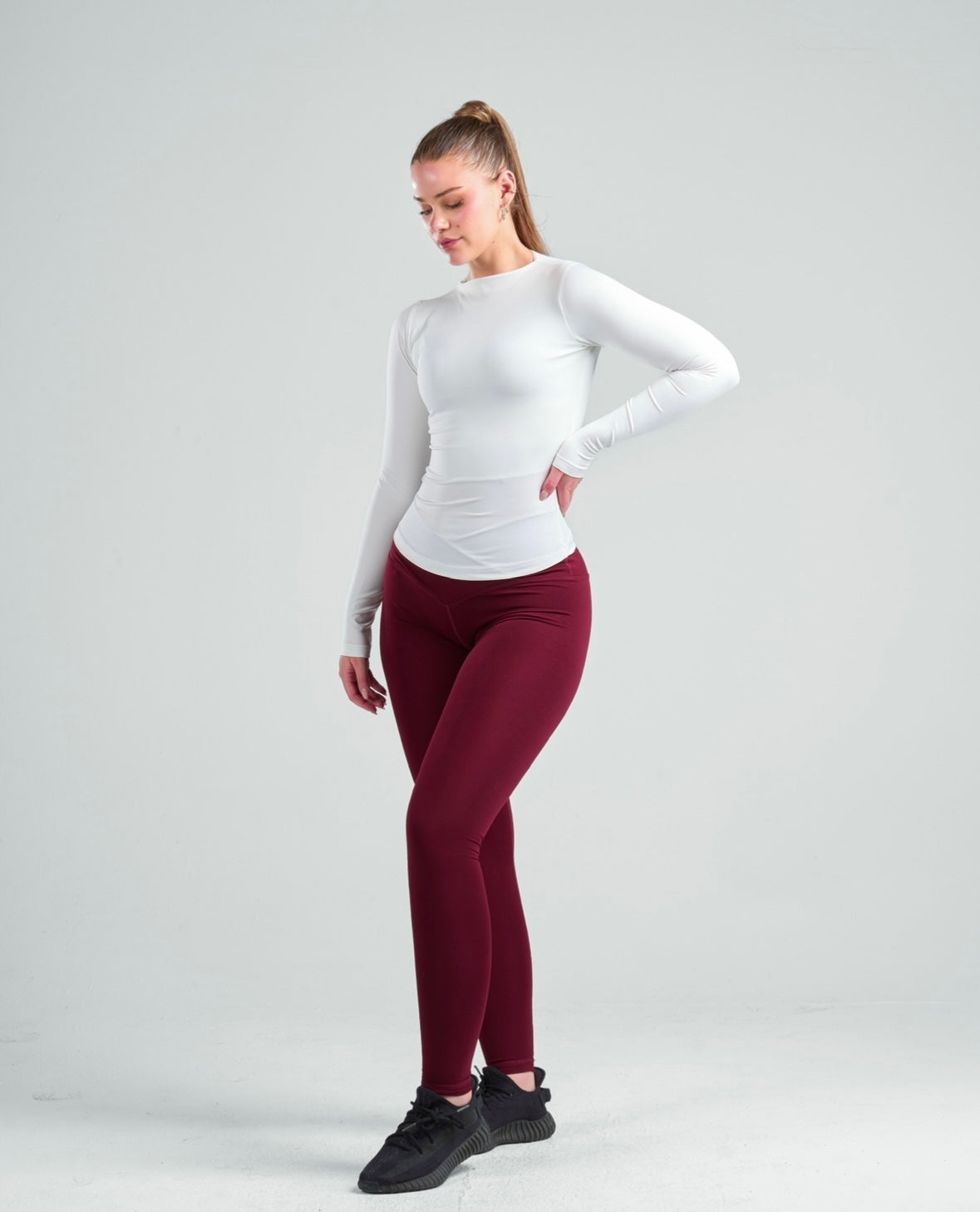 Long Sleeve High Neck Basic Top