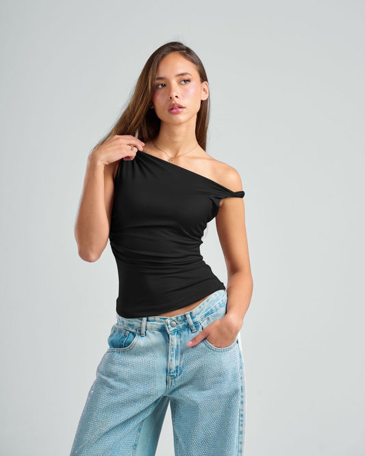 Twisted Shoulder Tank Top