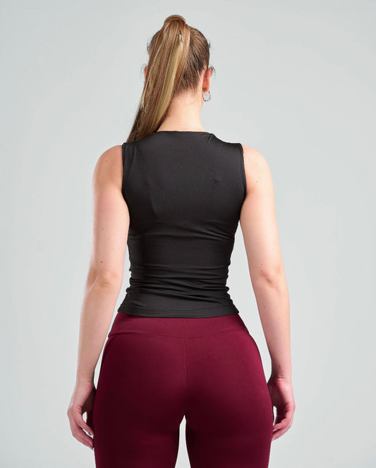 Sleeveless High Neck Basic Top