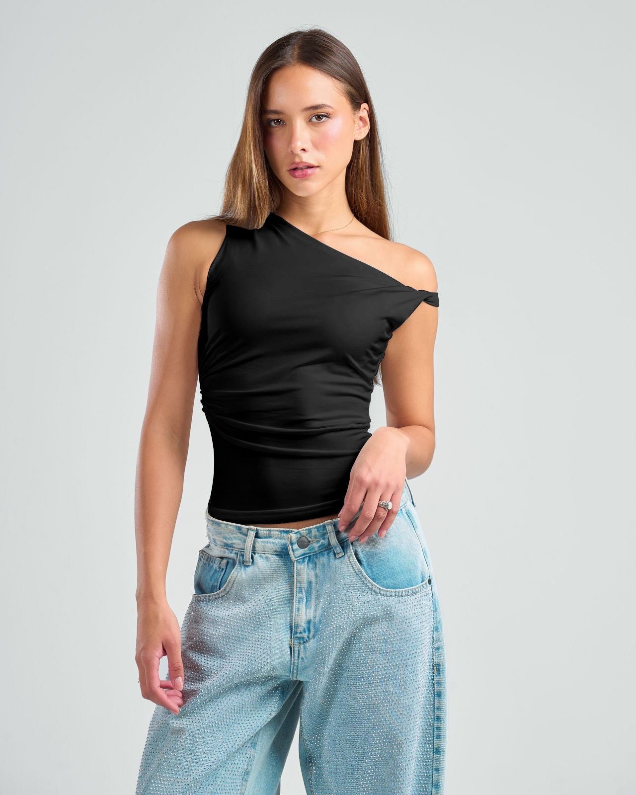 Twisted Shoulder Tank Top