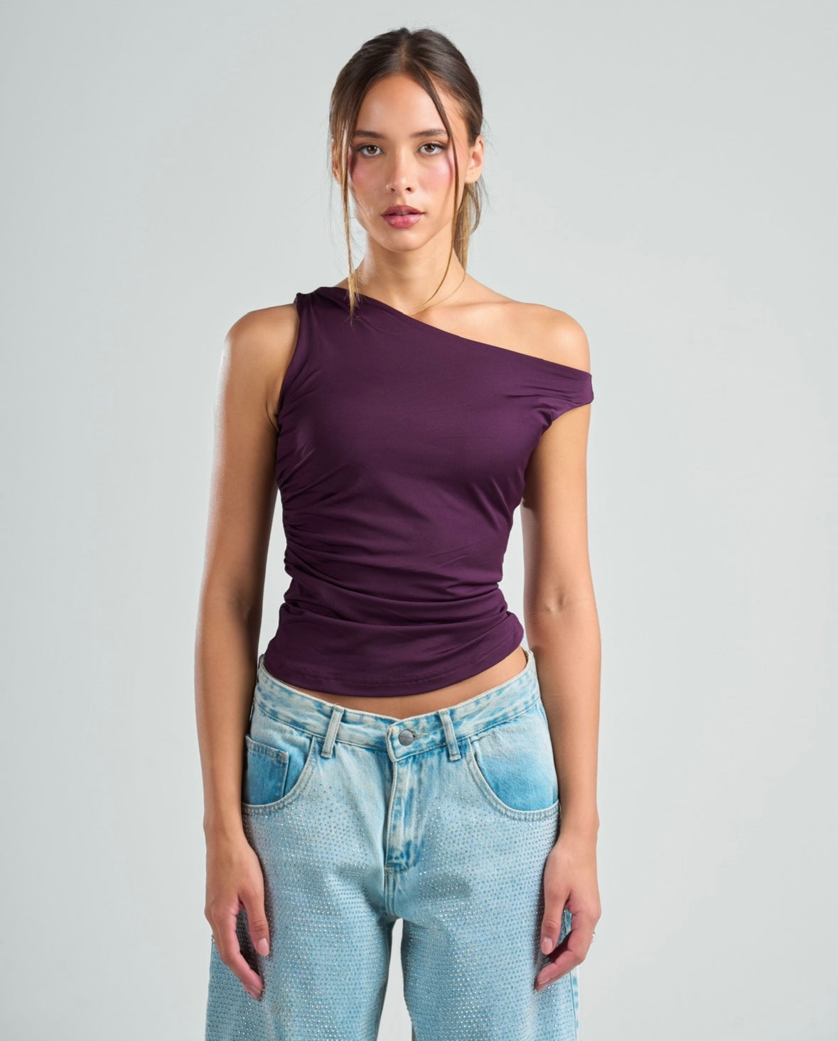 Twisted Shoulder Tank Top