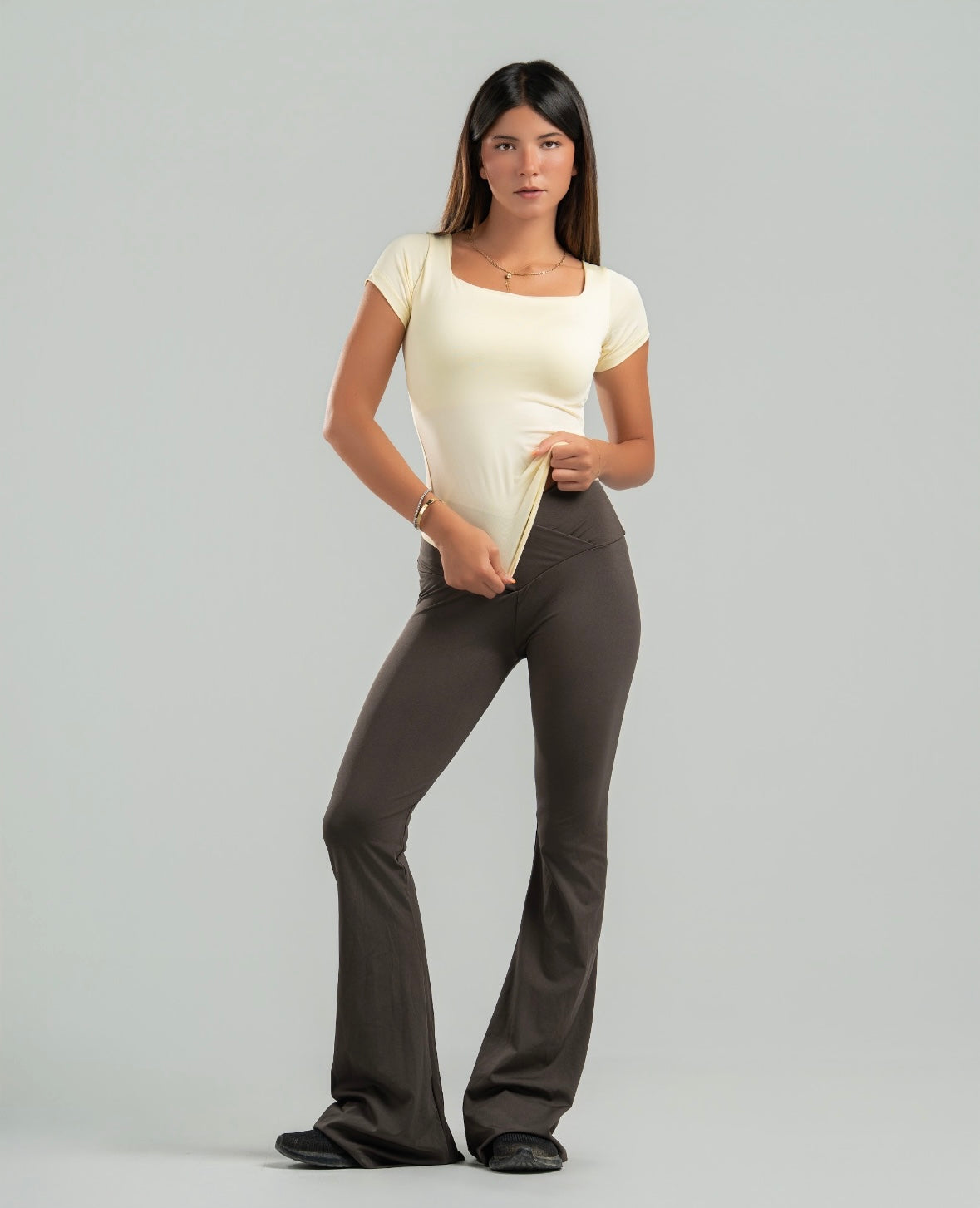 Square Neck Short Sleeve Top