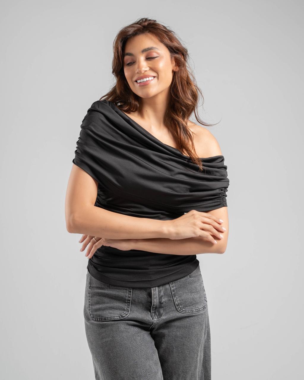 One Shoulder Draped Top