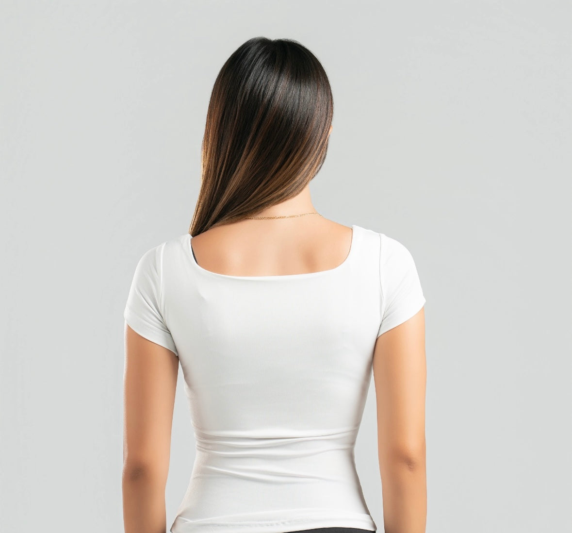 Square Neck Short Sleeve Top