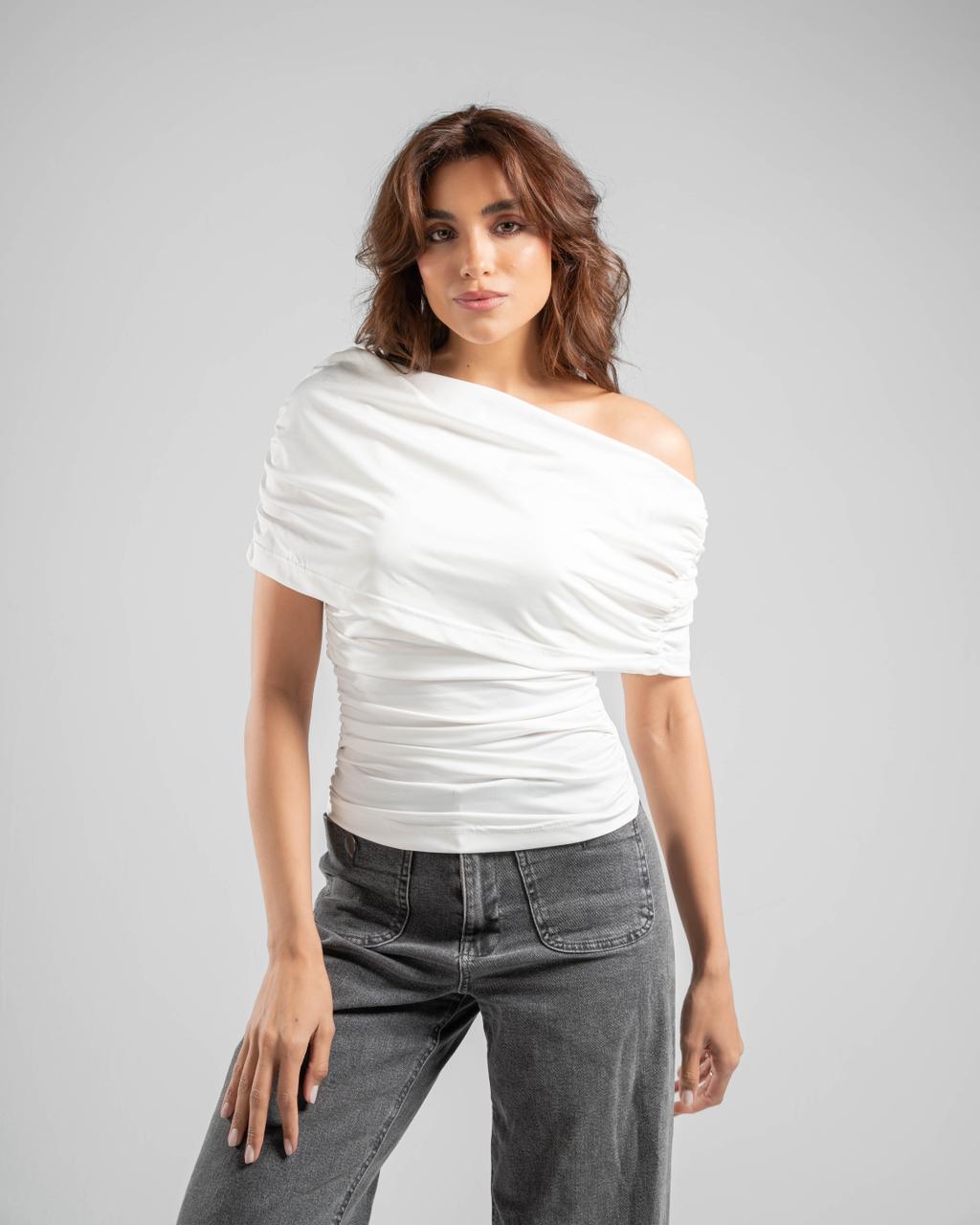 One Shoulder Draped Top