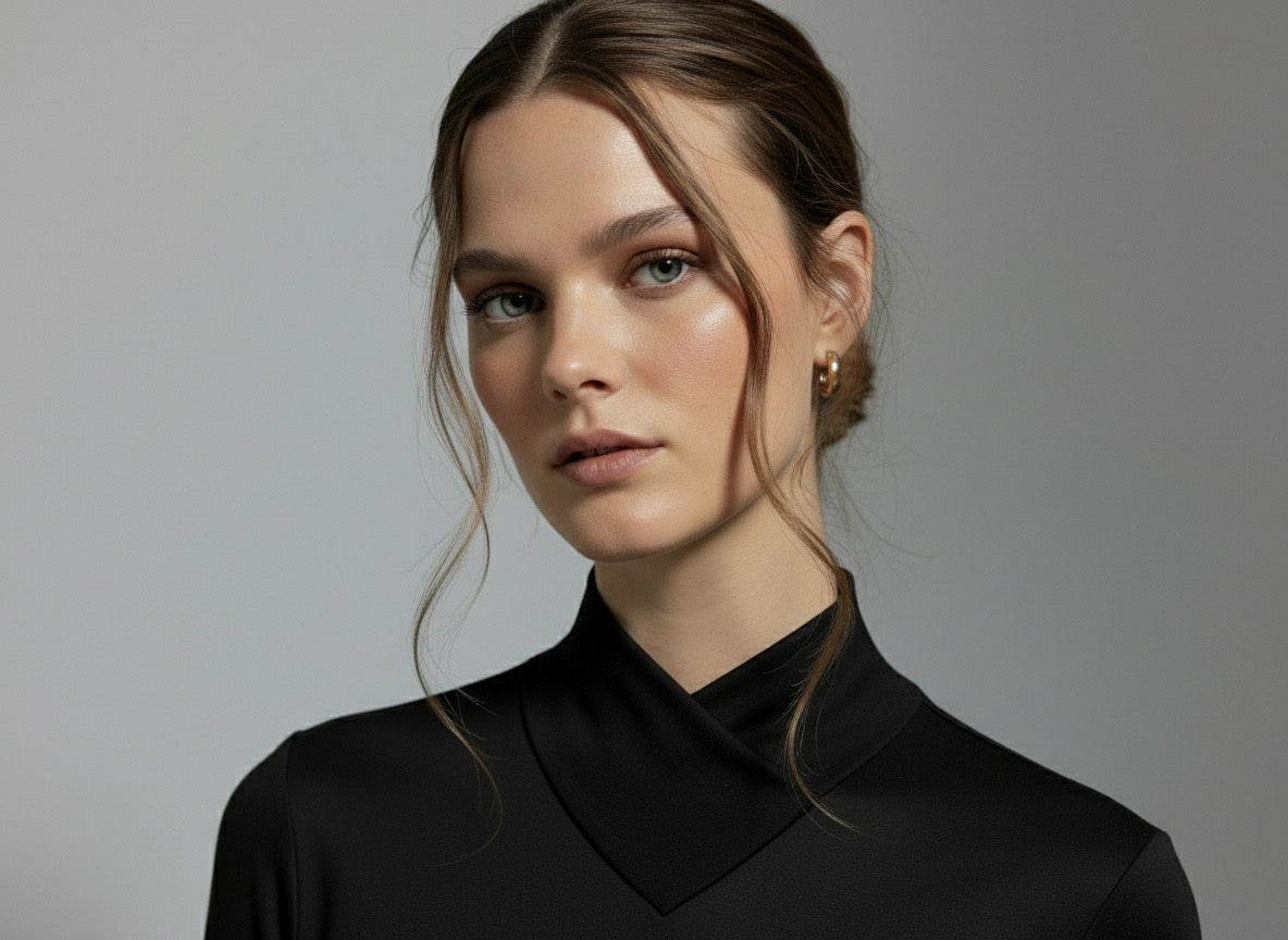 Full Sleeve High V-Neck Top