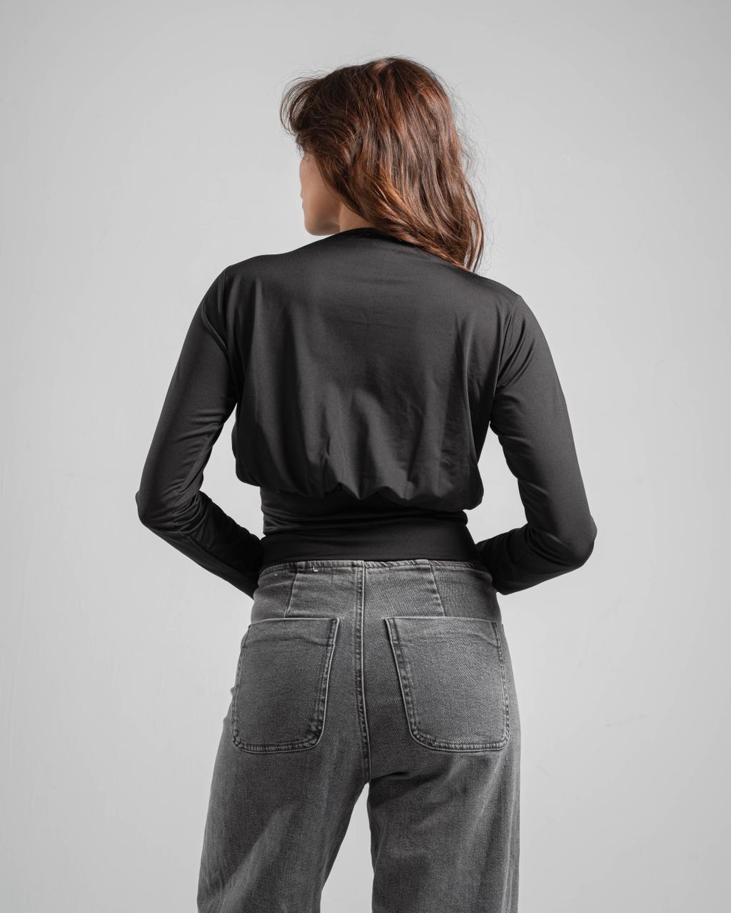 Fitted Waist Long Sleeve Top