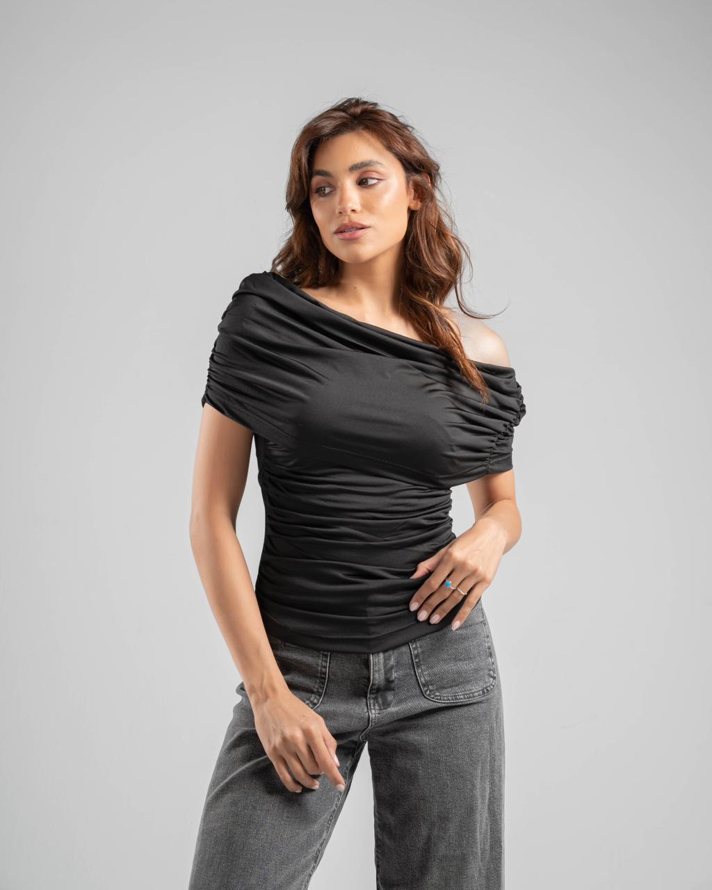 One Shoulder Draped Top