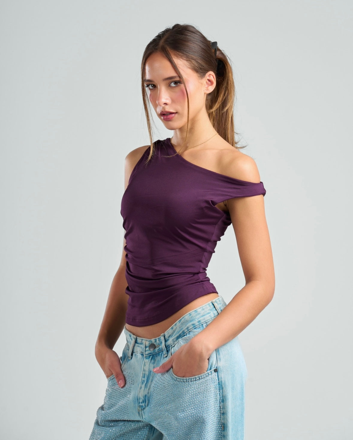 Twisted Shoulder Tank Top