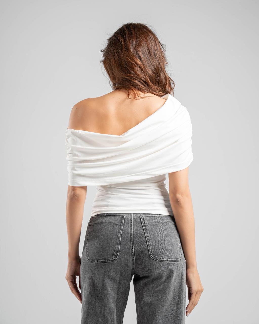 One Shoulder Draped Top