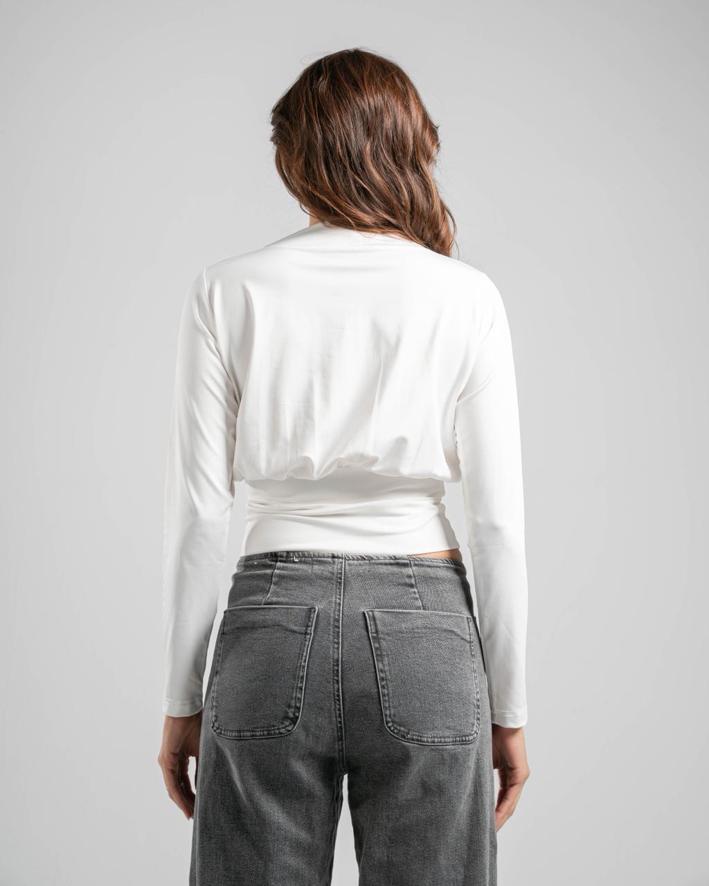 Fitted Waist Long Sleeve Top