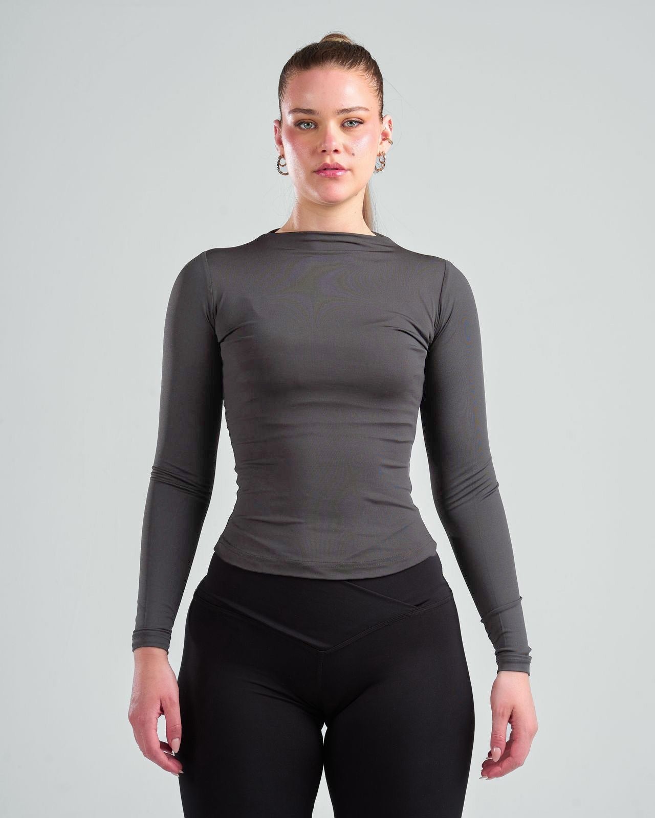 Long Sleeve High Neck Basic Top