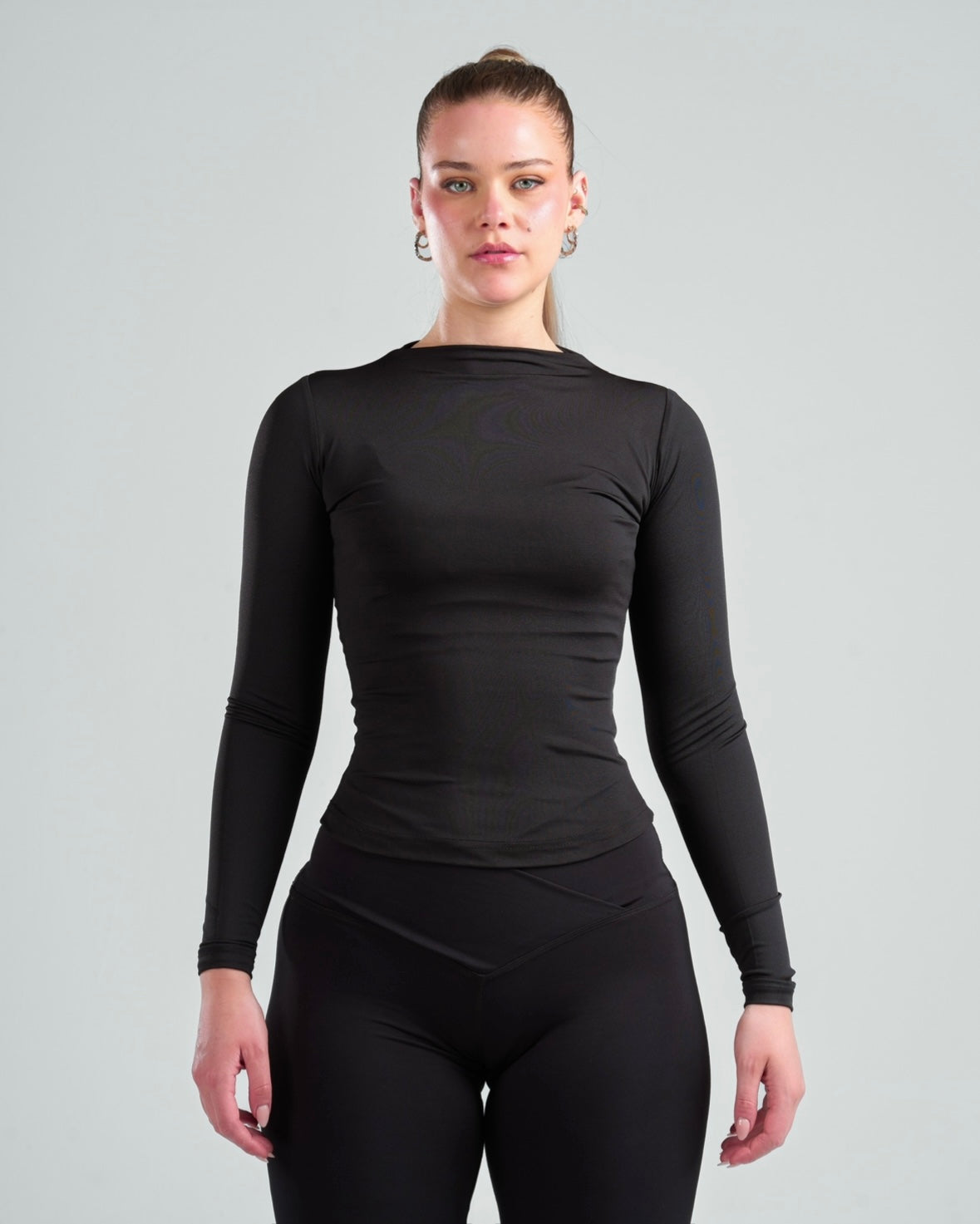 Long Sleeve High Neck Basic Top