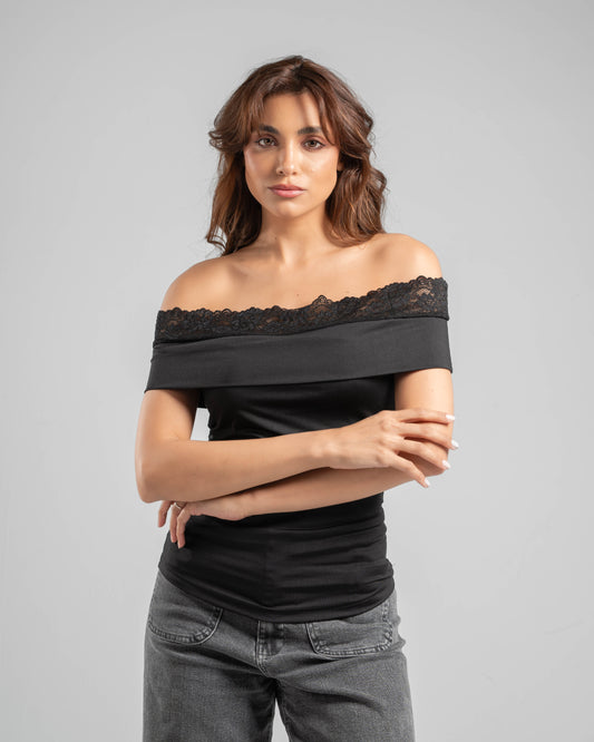 Off-Shoulder Lace Top