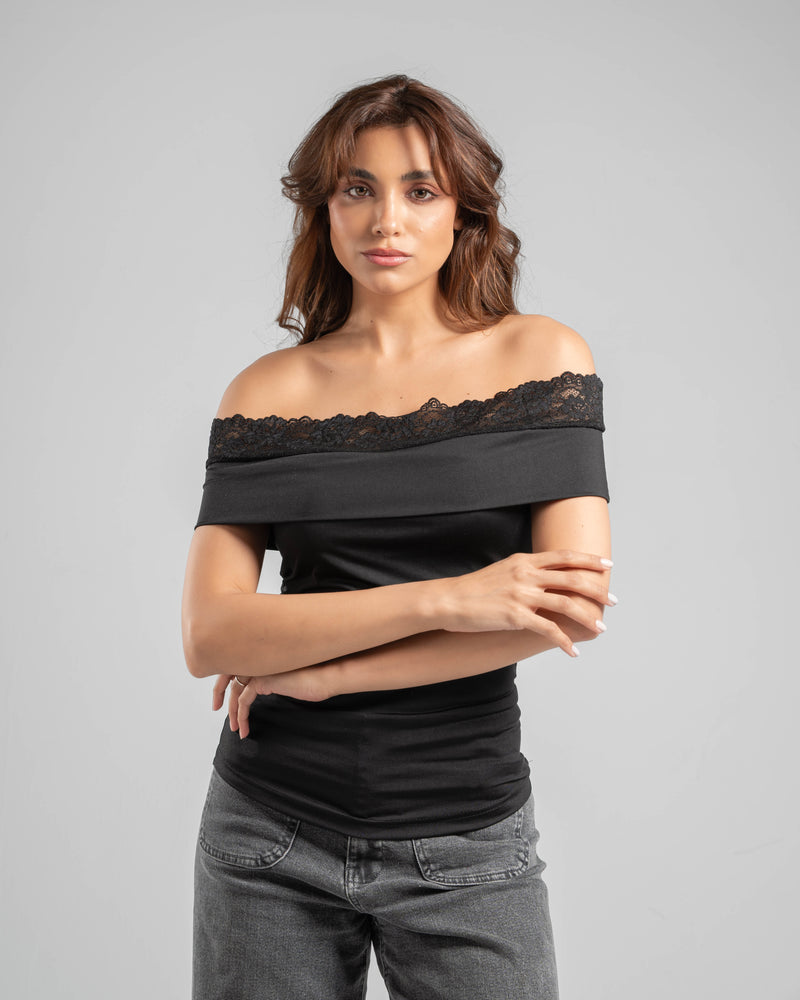 Off-Shoulder Lace Top
