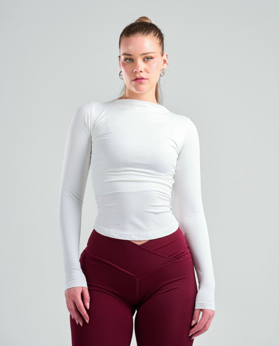 Long Sleeve High Neck Basic Top