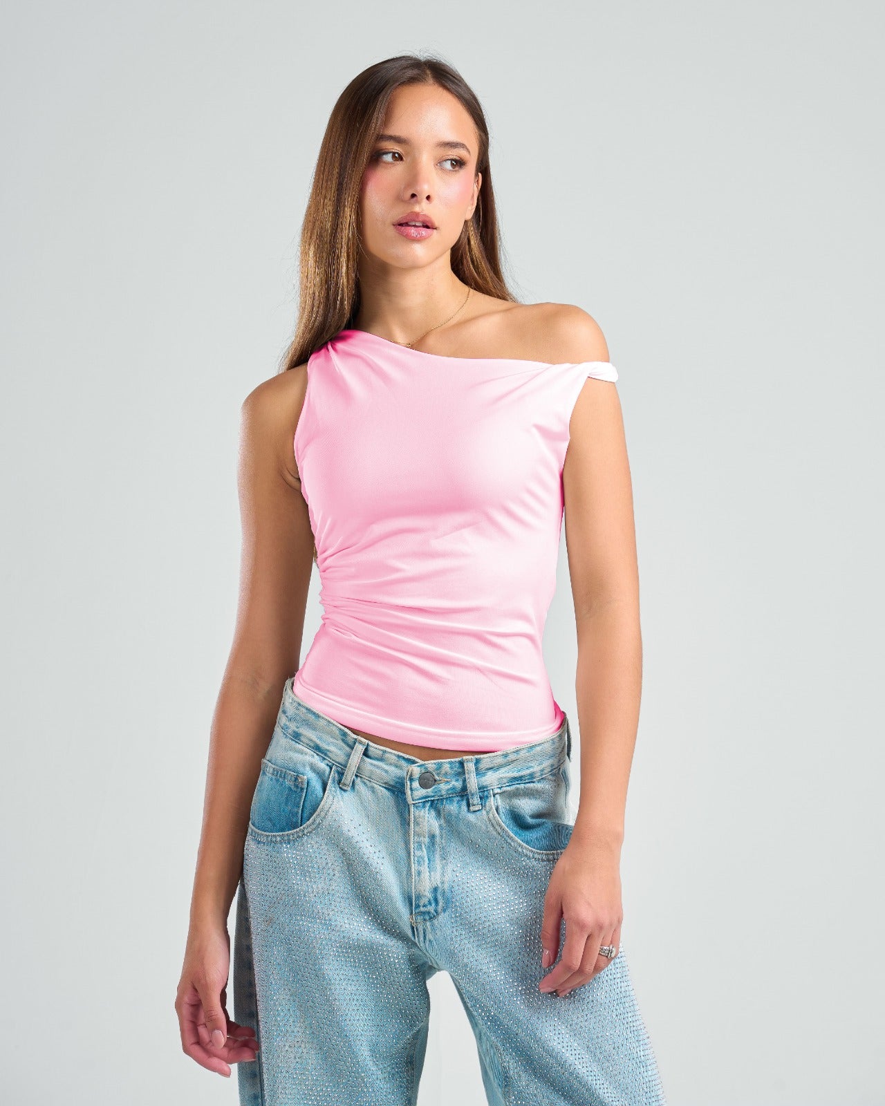 Twisted Shoulder Tank Top